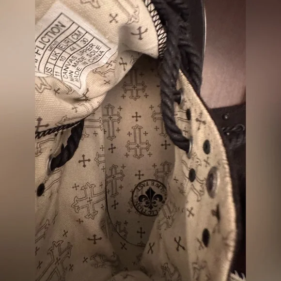 AFFLICTION FARIN BLACK WAX SNEAKERS - Picture 5 of 7